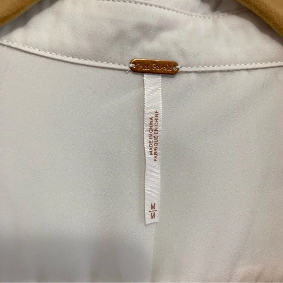 FREE PEOPLE Cream Best of Both Worlds Button Front Tunic - Picture 5 of 10